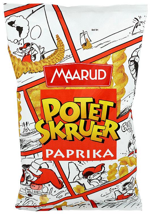 Potetskruer Paprika 90g Maarud