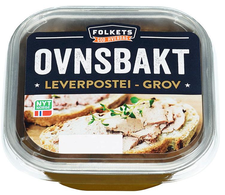 Leverpostei Grov Ovnsbakt 185g Folkets