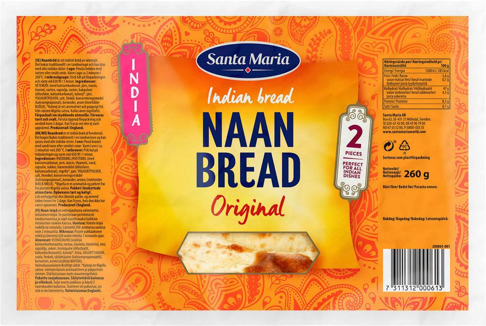 Naan Bread Santa, 260 g