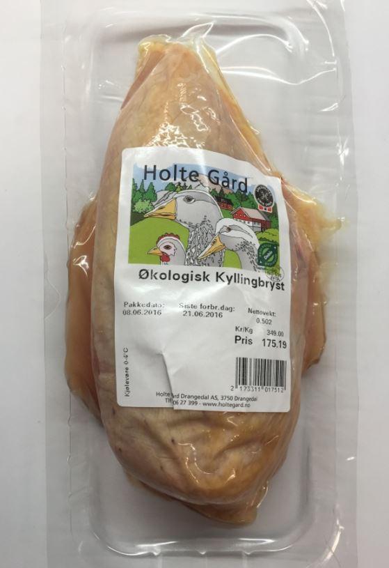 Kyllingbryst Økologisk Ca500g Holte