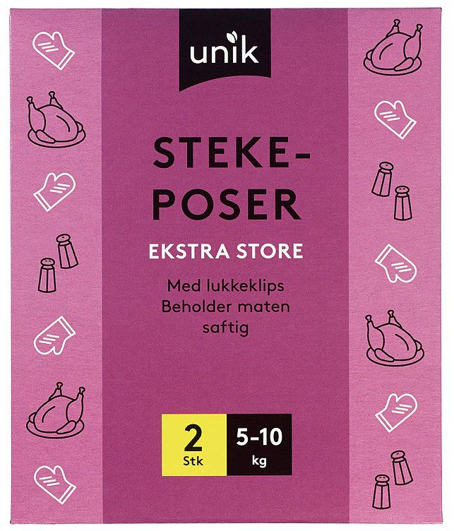 Stekeposer m/Lukkeklips 5-10kg 2stk Unik