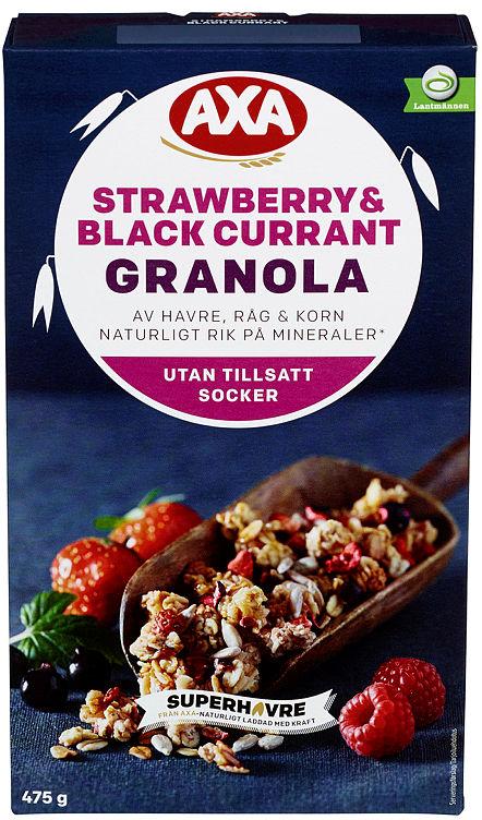 Granola Jordbær&amp;Solbær 475g Axa