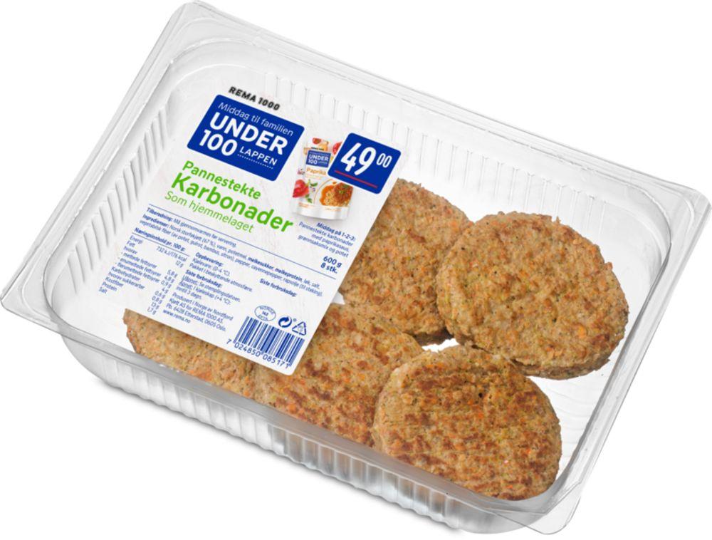 Pannestekte karbonader 600 g