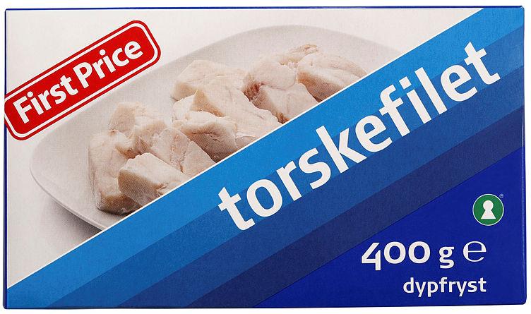 Torskefilet Blokk u/Skinn&amp;Ben 400g First Price