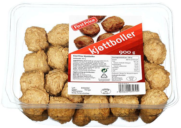 Kjøttboller 900g First Price