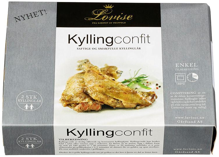 Kyllingconfit i Andefett Ca700g Gårdsand