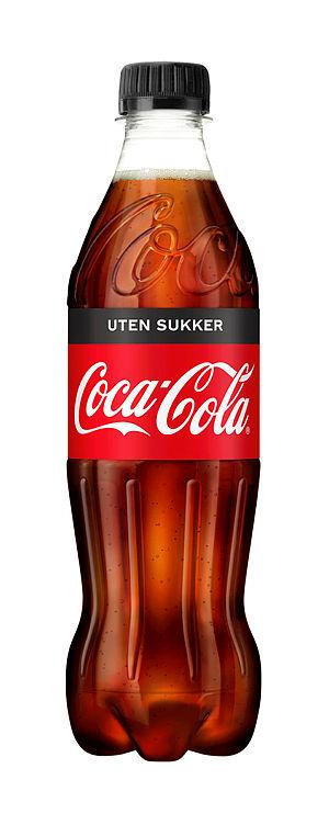 Coca-Cola u/Sukker 0,5l flaske