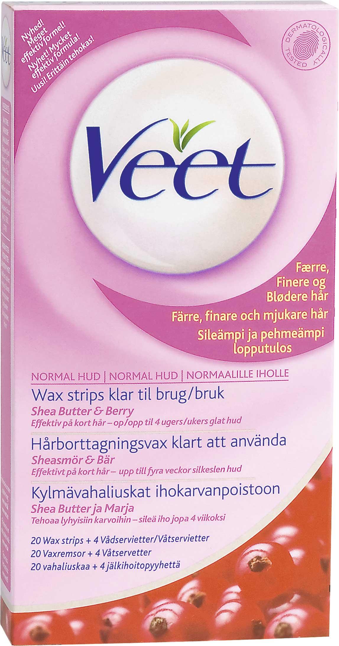 Veet Hårfjerning Wax Strips til Kropp 20stk
