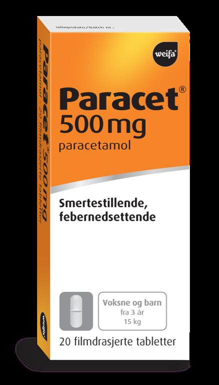 Paracet Tablett Avlang 500mg 20stk Weifa