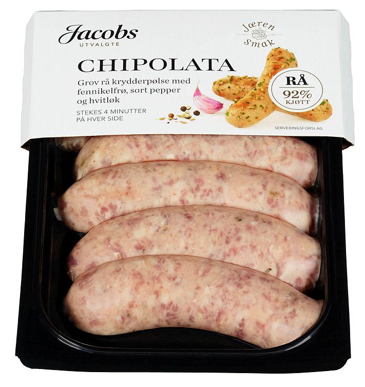 Chipolata Pølse Rå 240g Jacobs Utvalgte