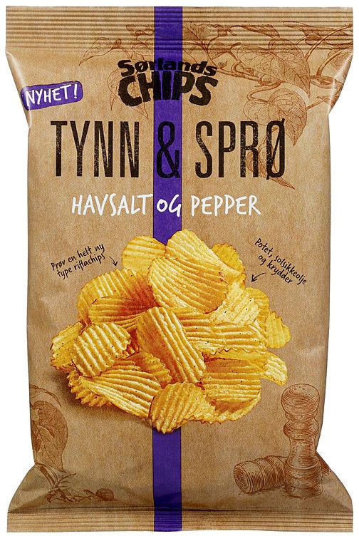 Tynn&amp;Sprø Riffla Havsalt&amp;Pepper 150g