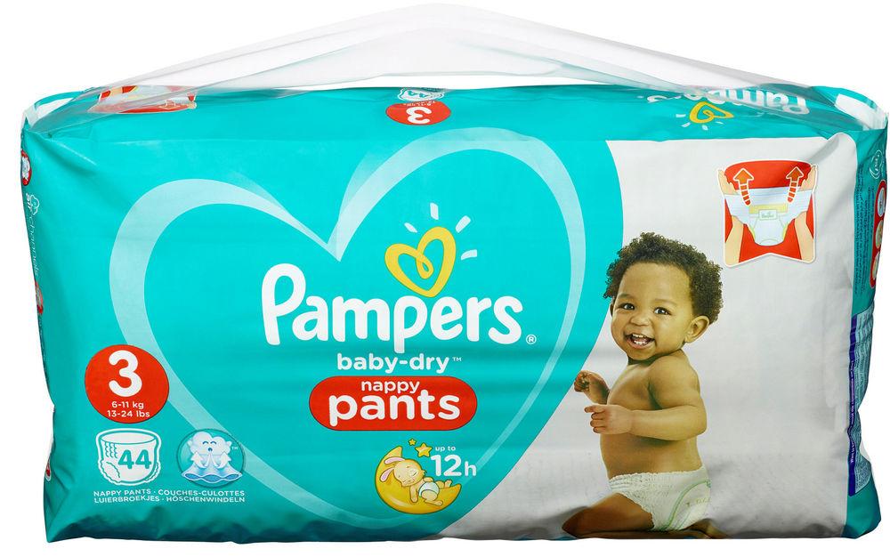 Pampers Bleie Baby Dry Pants Str.3 6-11kg, 44 stk