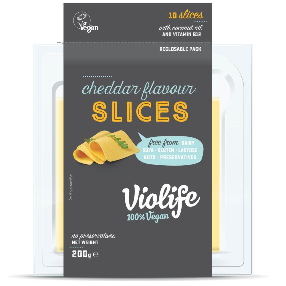 Vegetabilsk Ost med Cheddarsmak, Skivet Melkefri, 200 g