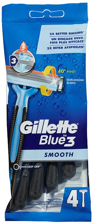 Blue 3 Høvel Smooth Engangs 4stk Gillette