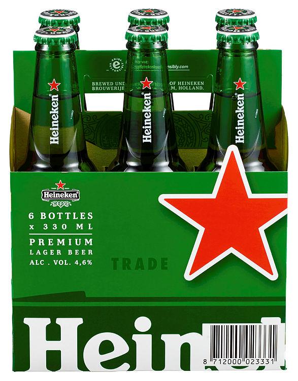 Heineken 0,33lx6 flaske